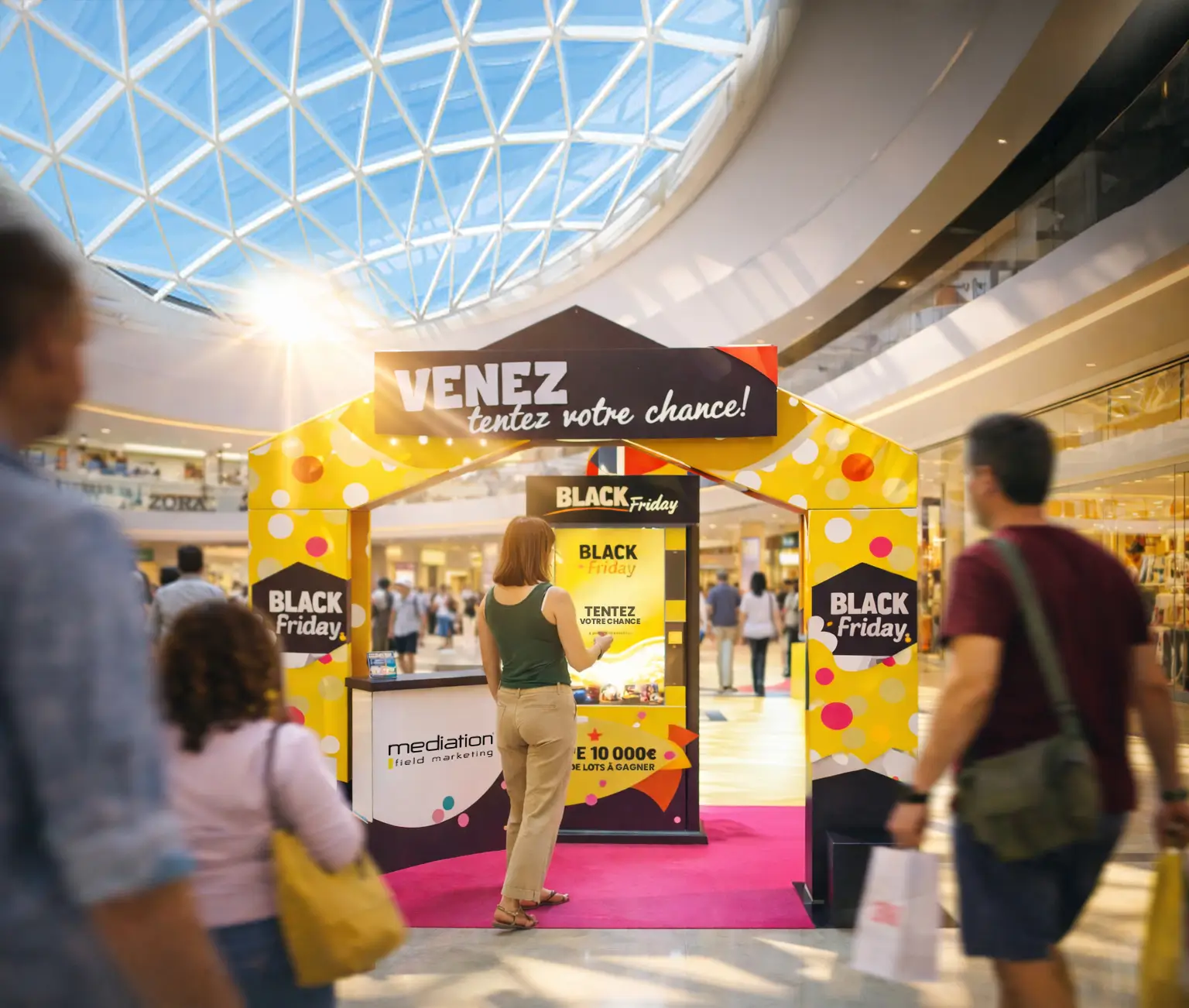 Touchscreen interaction on an interactive kiosk